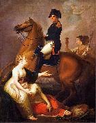 Jozef Peszka Allegorical scene with Napoleon oil painting on canvas